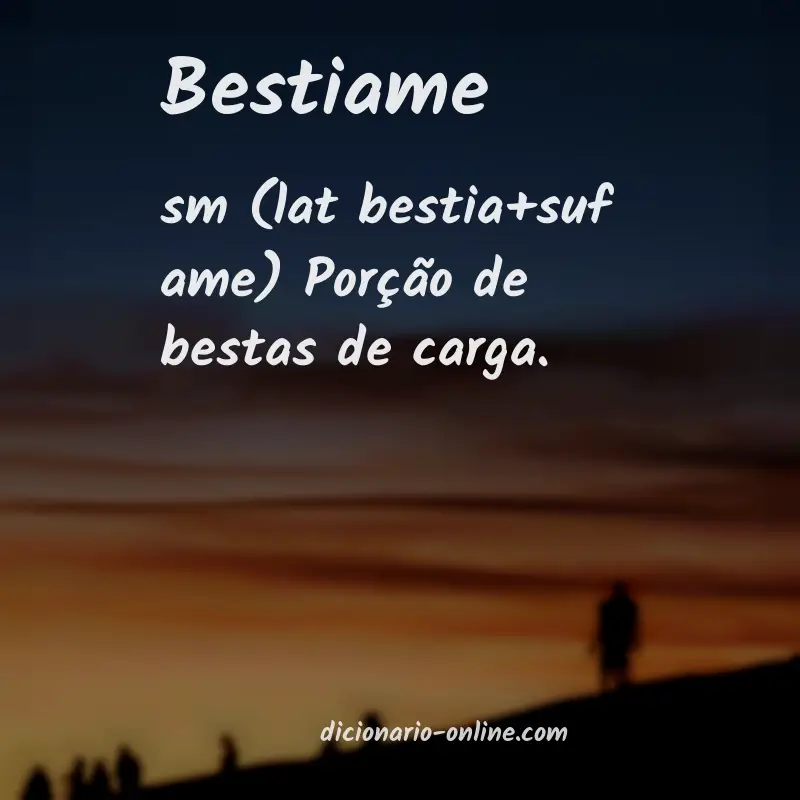 Significado de bestiame