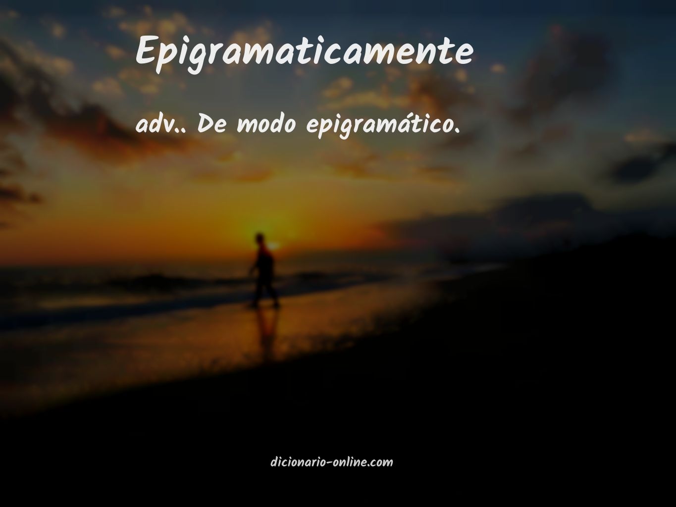 Significado de epigramaticamente