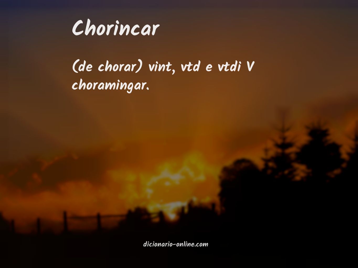 Significado de chorincar