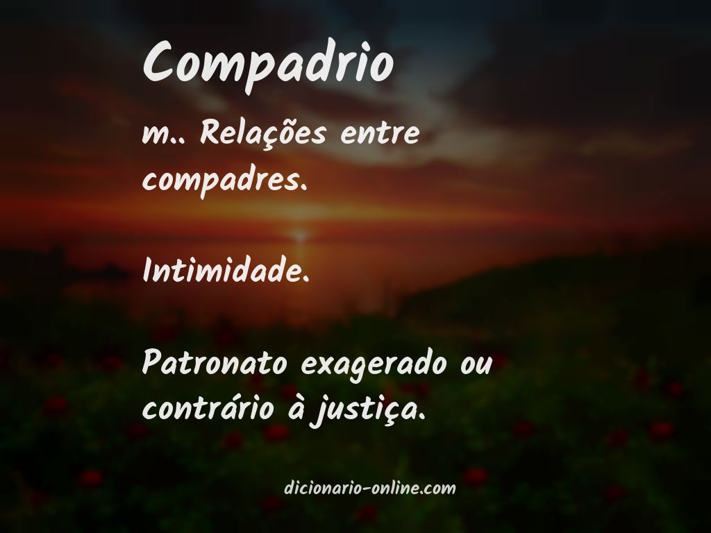 Significado de compadrio