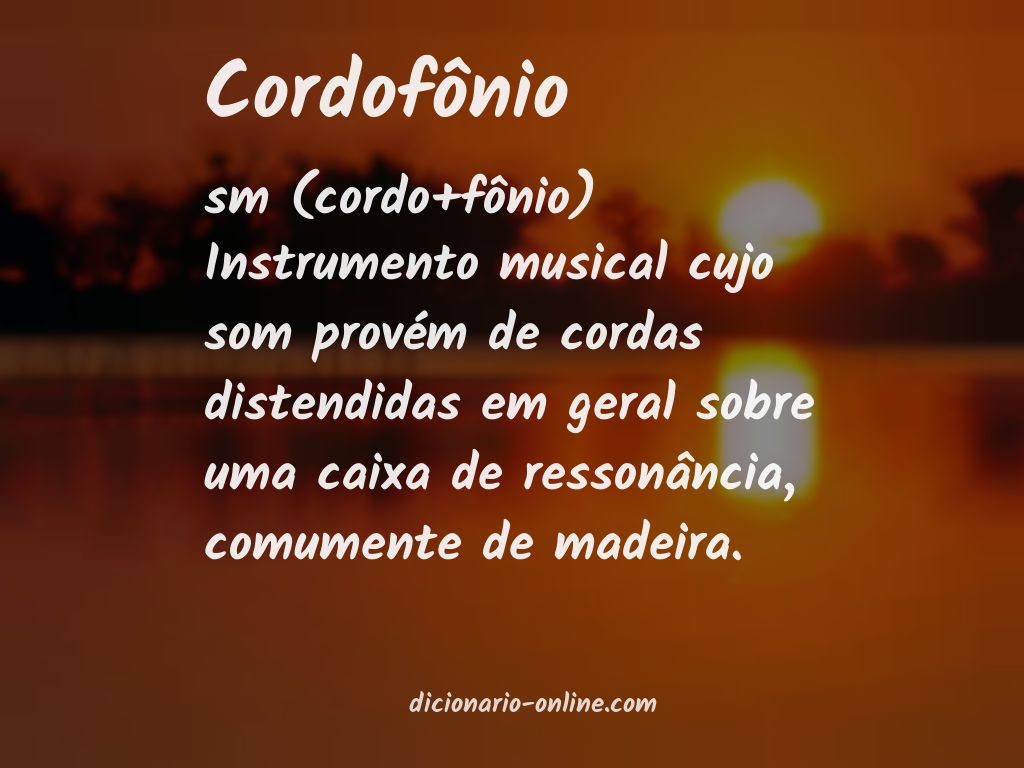 Significado de cordofônio