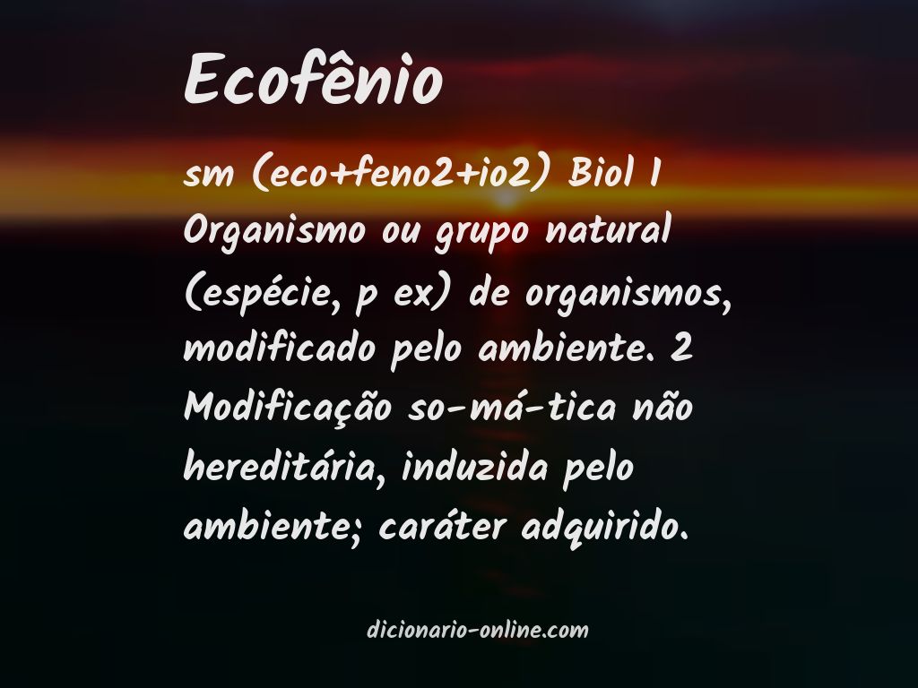 Significado de ecofênio