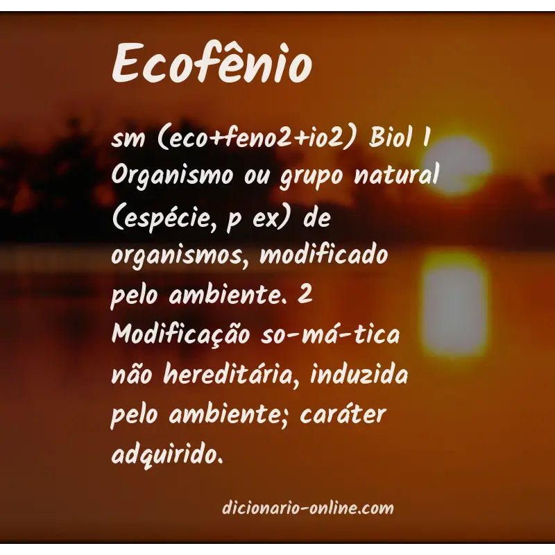 Significado de ecofênio