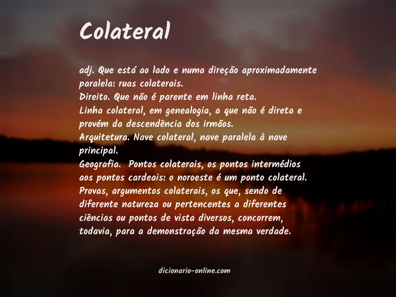 Significado de colateral