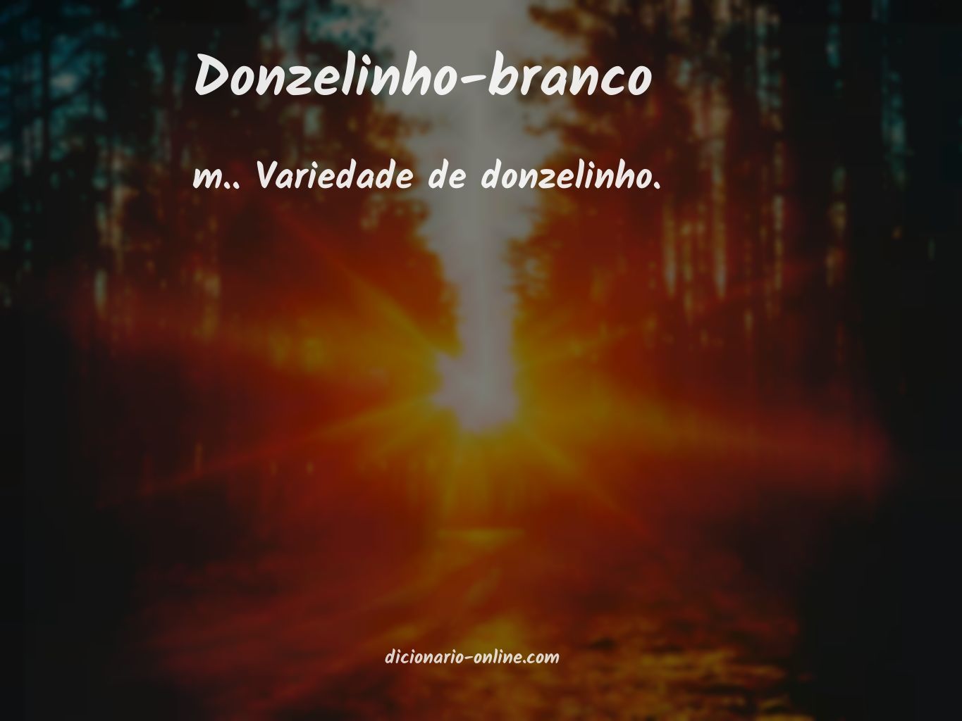 Significado de donzelinho-branco