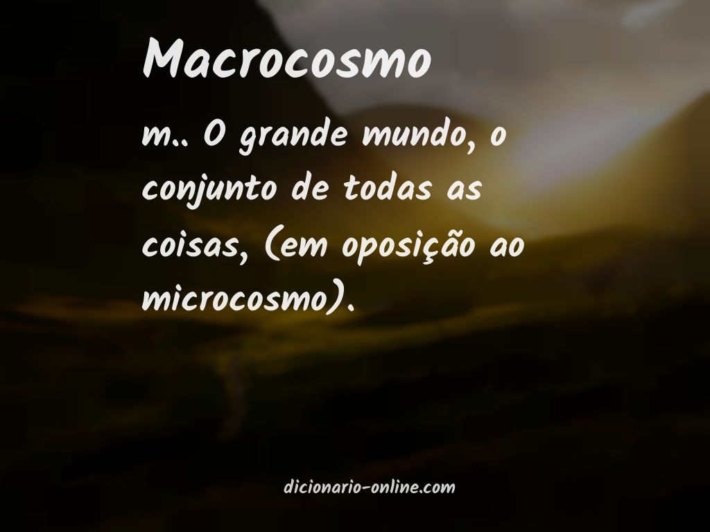 Significado de macrocosmo