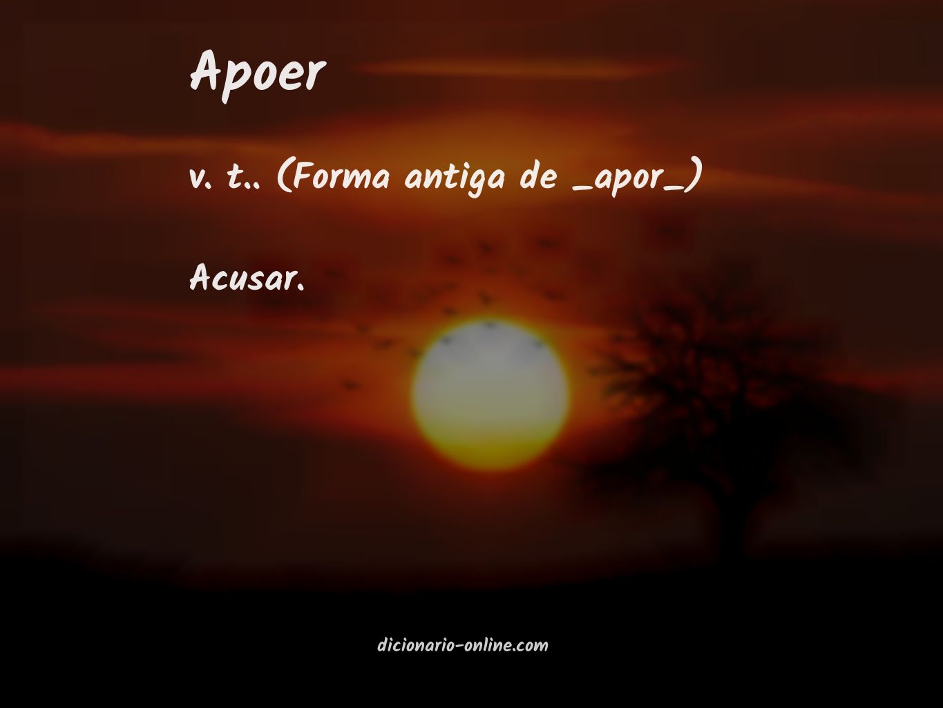 Significado de apoer