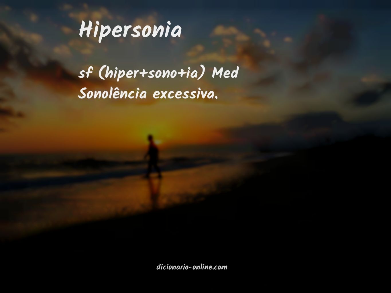 Significado de hipersonia