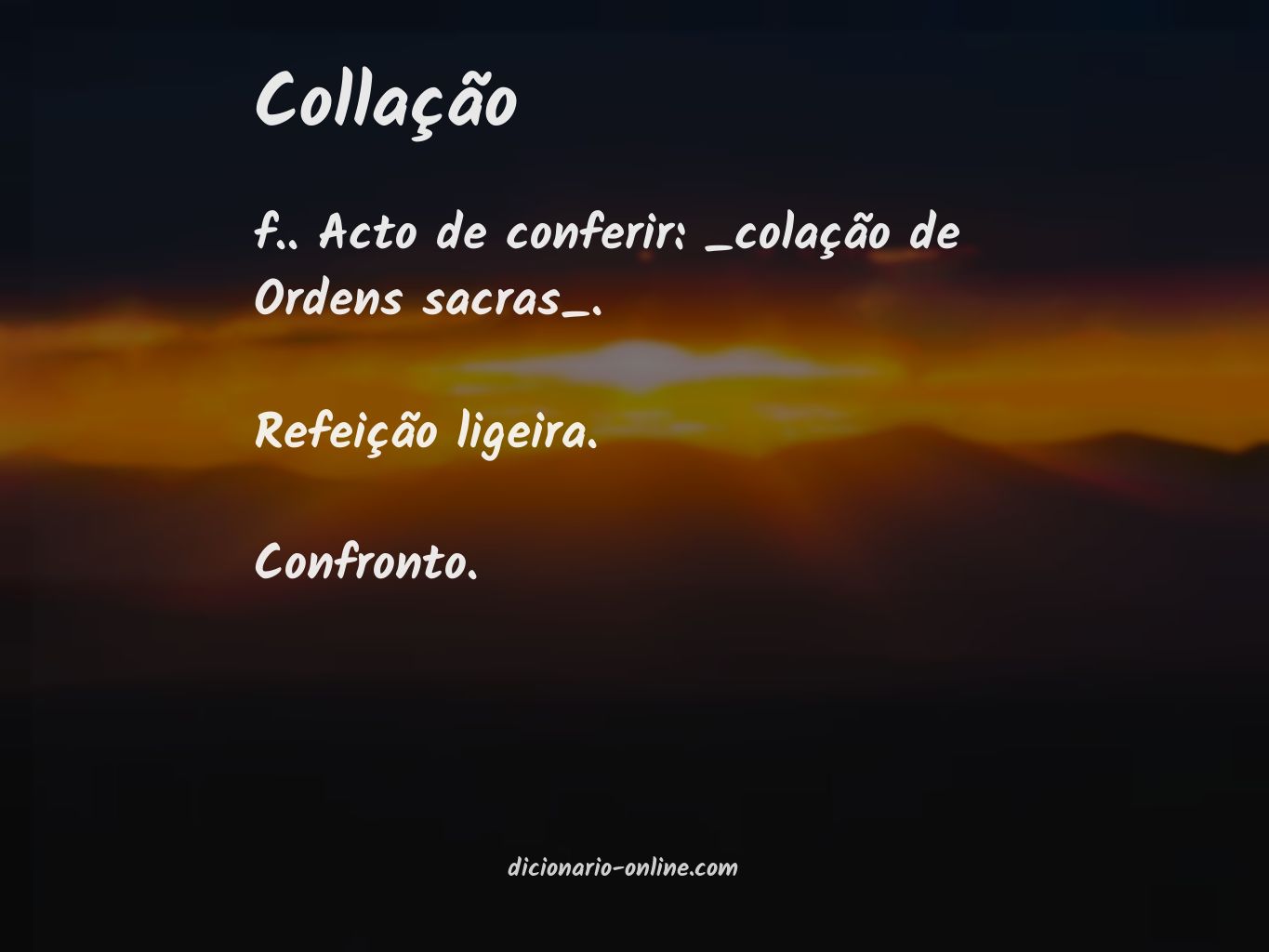 Significado de collação