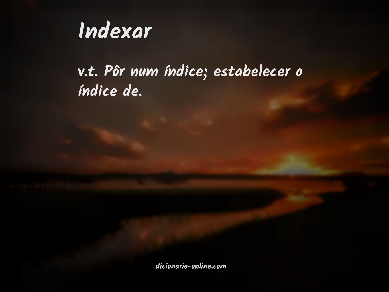 Significado de indexar