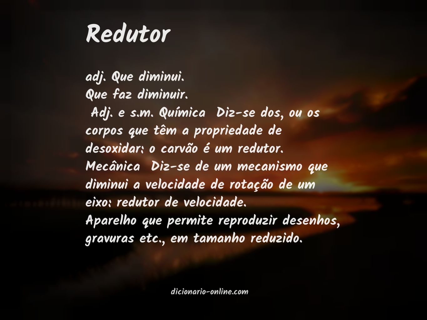 Significado de redutor