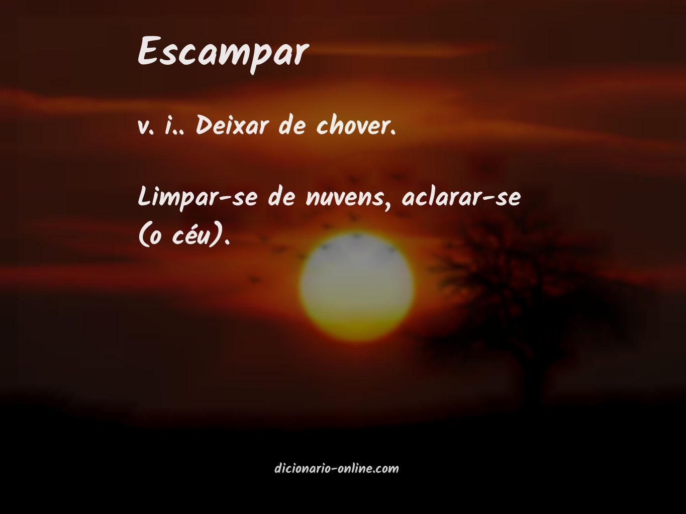 Significado de escampar