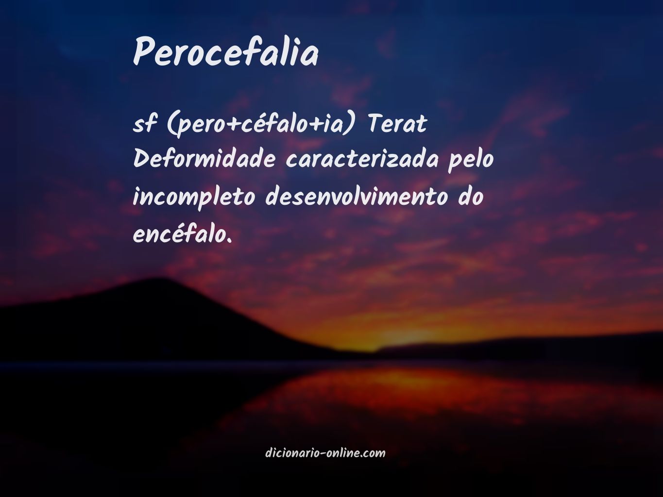 Significado de perocefalia