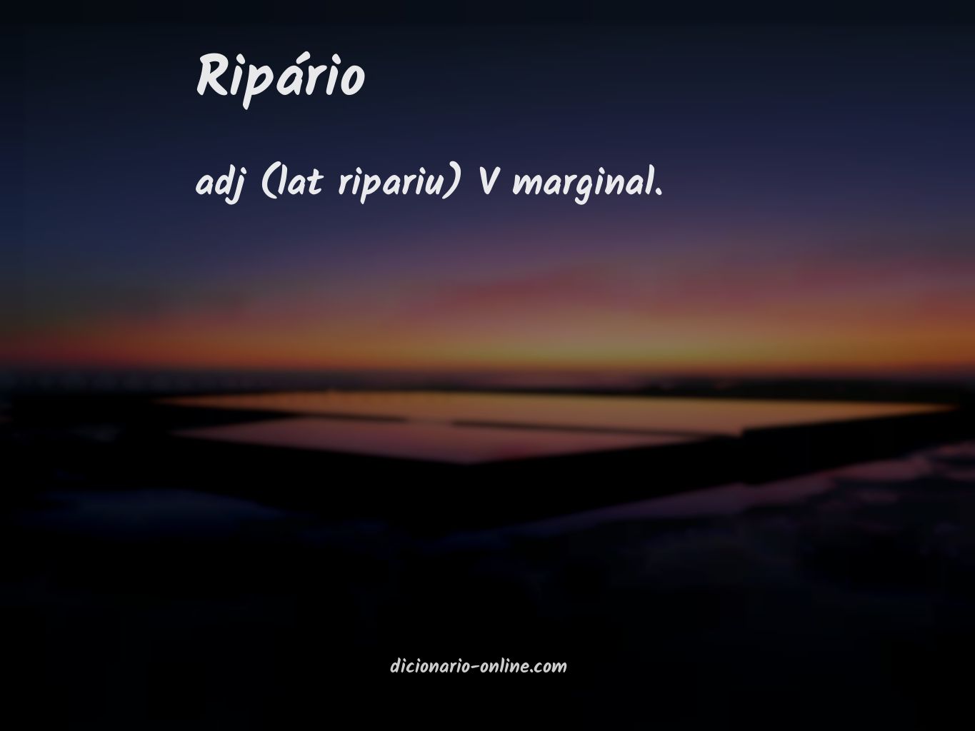 Significado de ripário