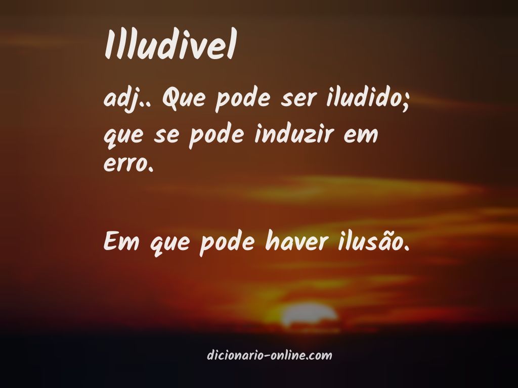 Significado de illudivel