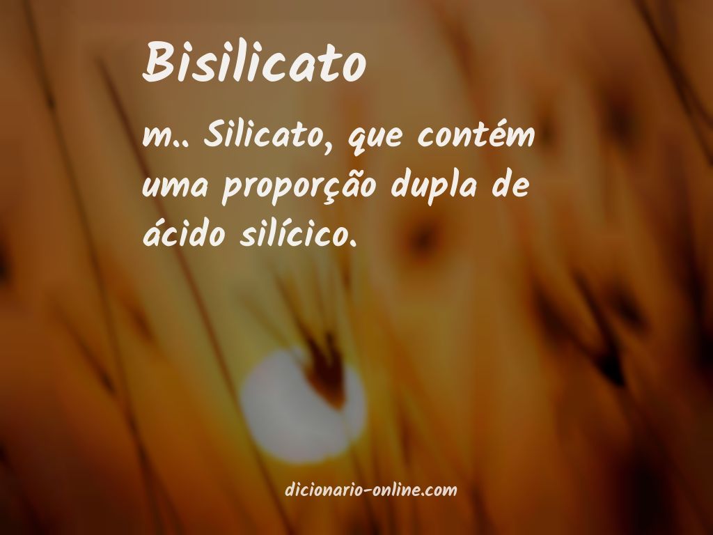 Significado de bisilicato