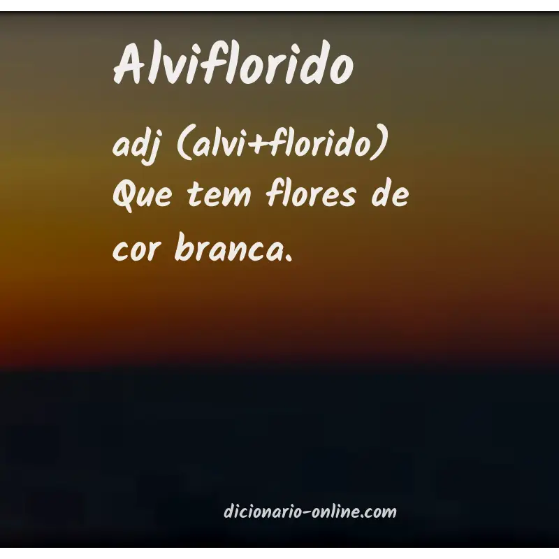 Significado de alviflorido