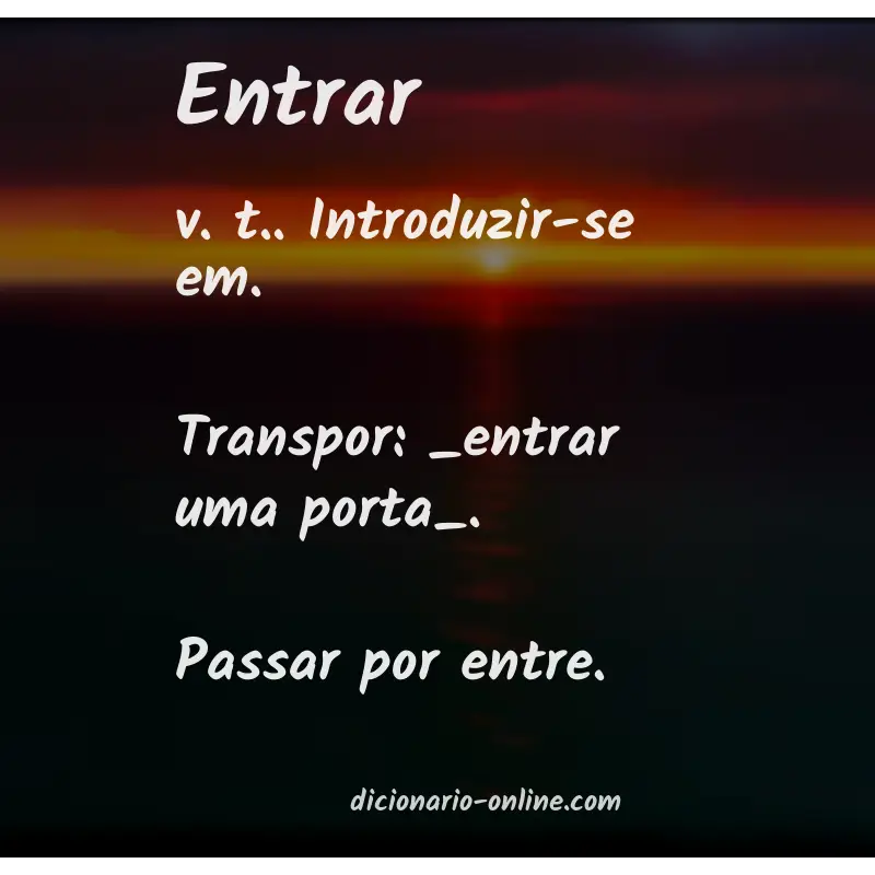 Significado de entrar