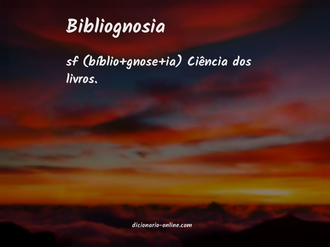 Significado de bibliognosia