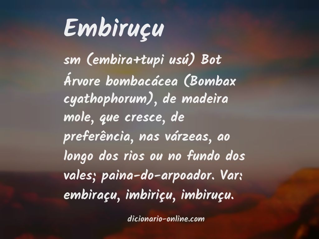 Significado de embiruçu