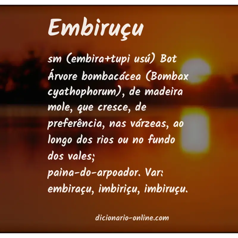 Significado de embiruçu