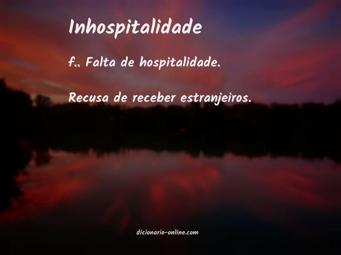 Significado de inhospitalidade