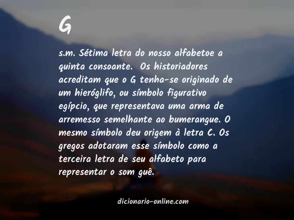 Significado de g