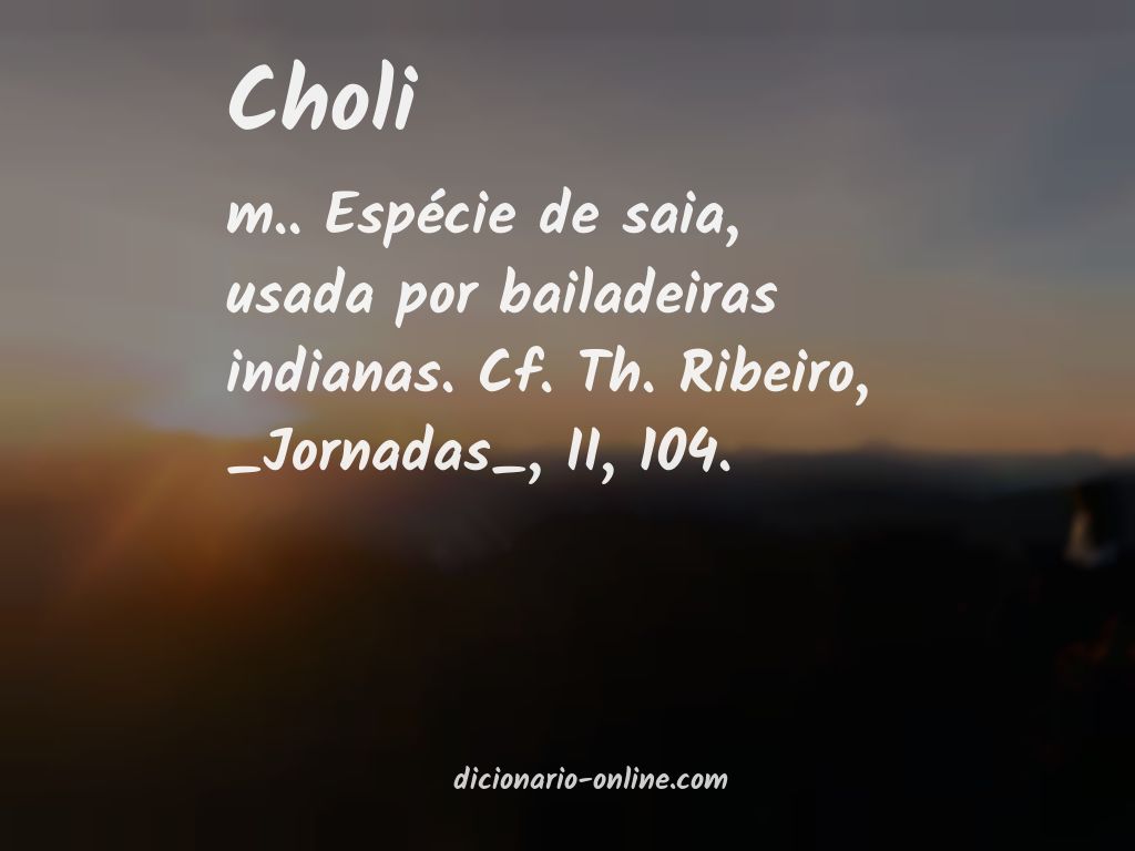 Significado de choli