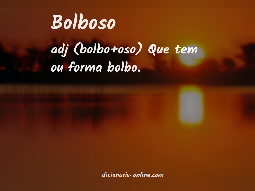 Significado de bolboso