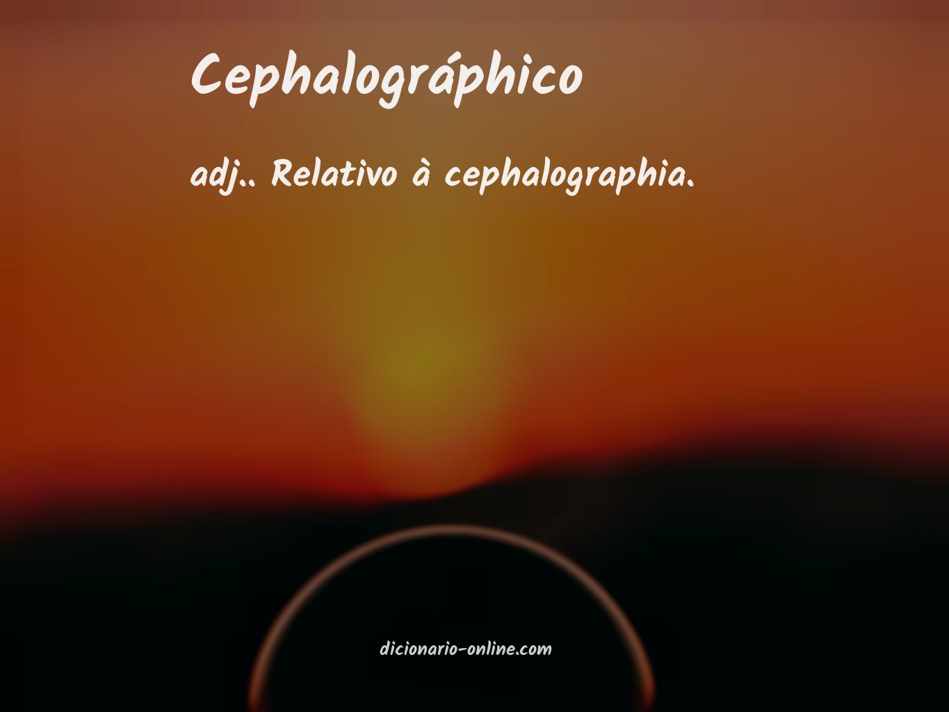 Significado de cephalográphico