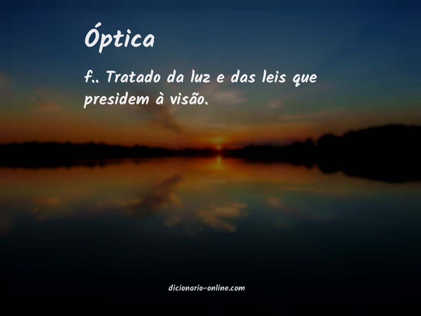 Significado de óptica