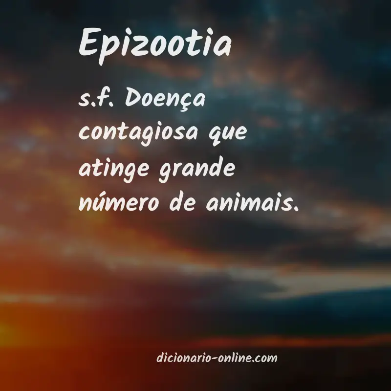 Significado de epizootia