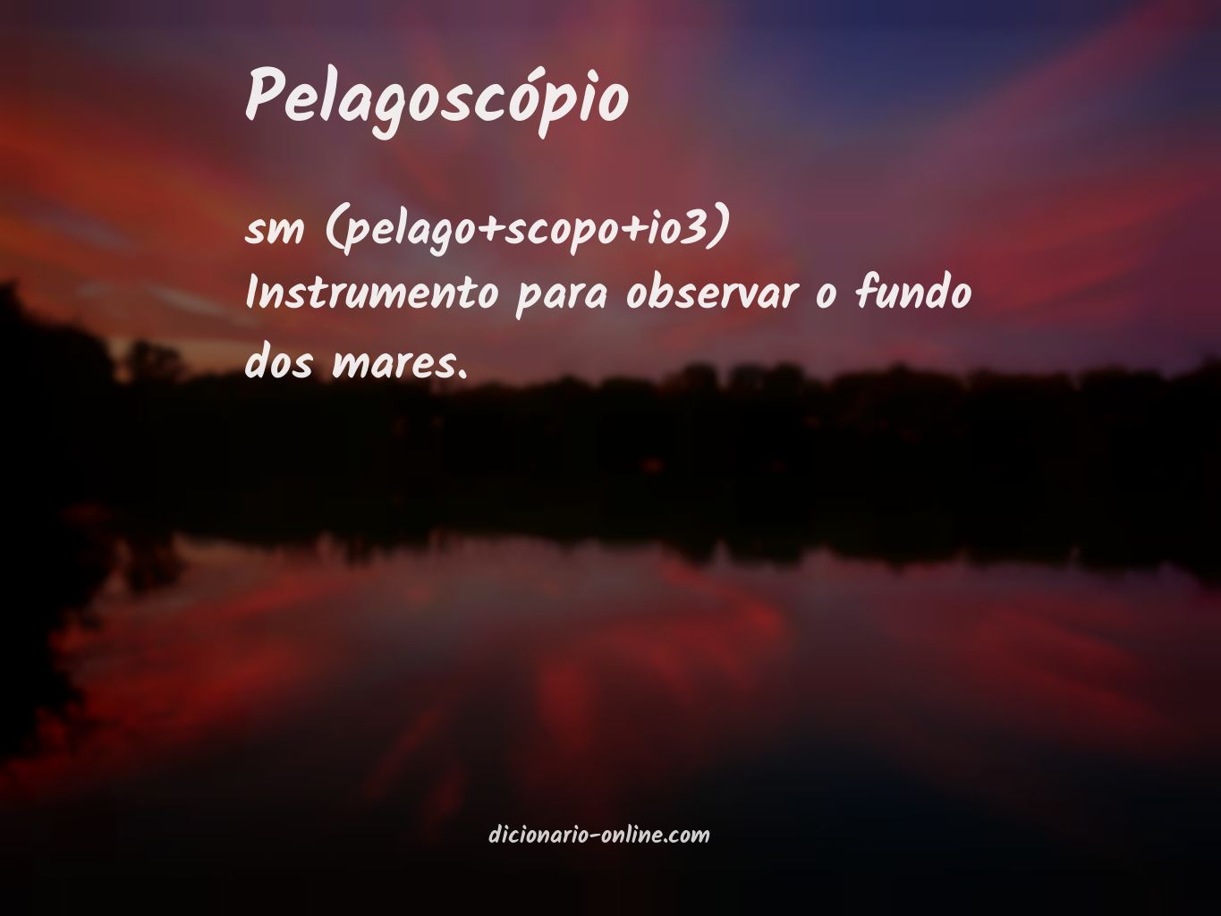 Significado de pelagoscópio