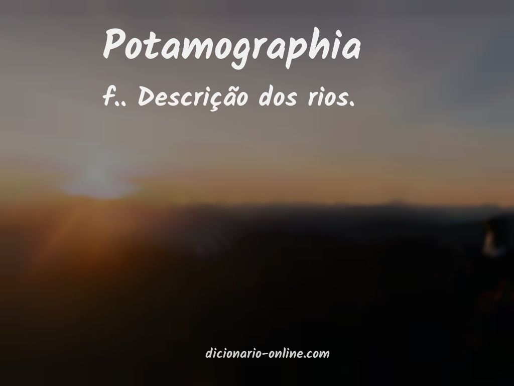 Significado de potamographia