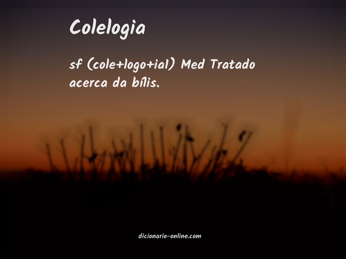 Significado de colelogia