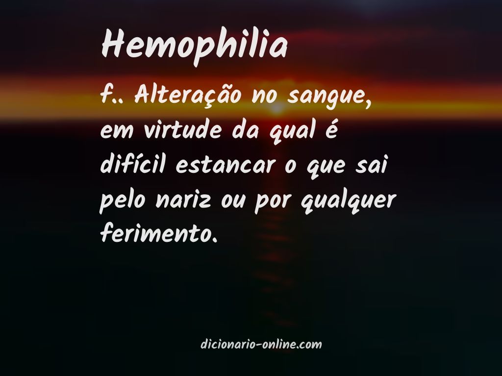 Significado de hemophilia