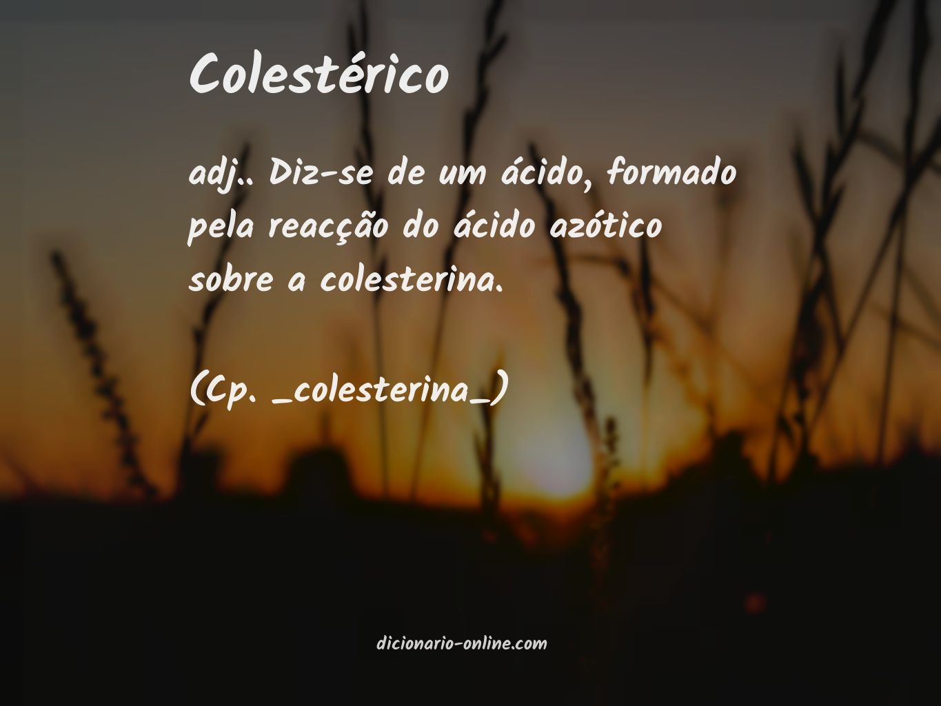 Significado de colestérico