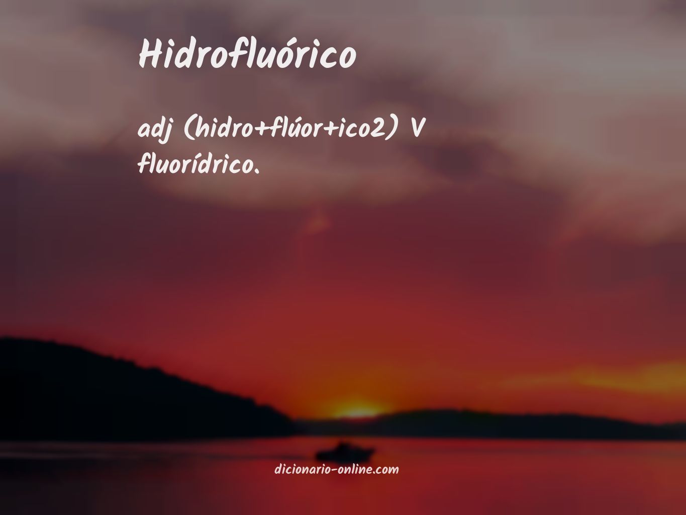 Significado de hidrofluórico