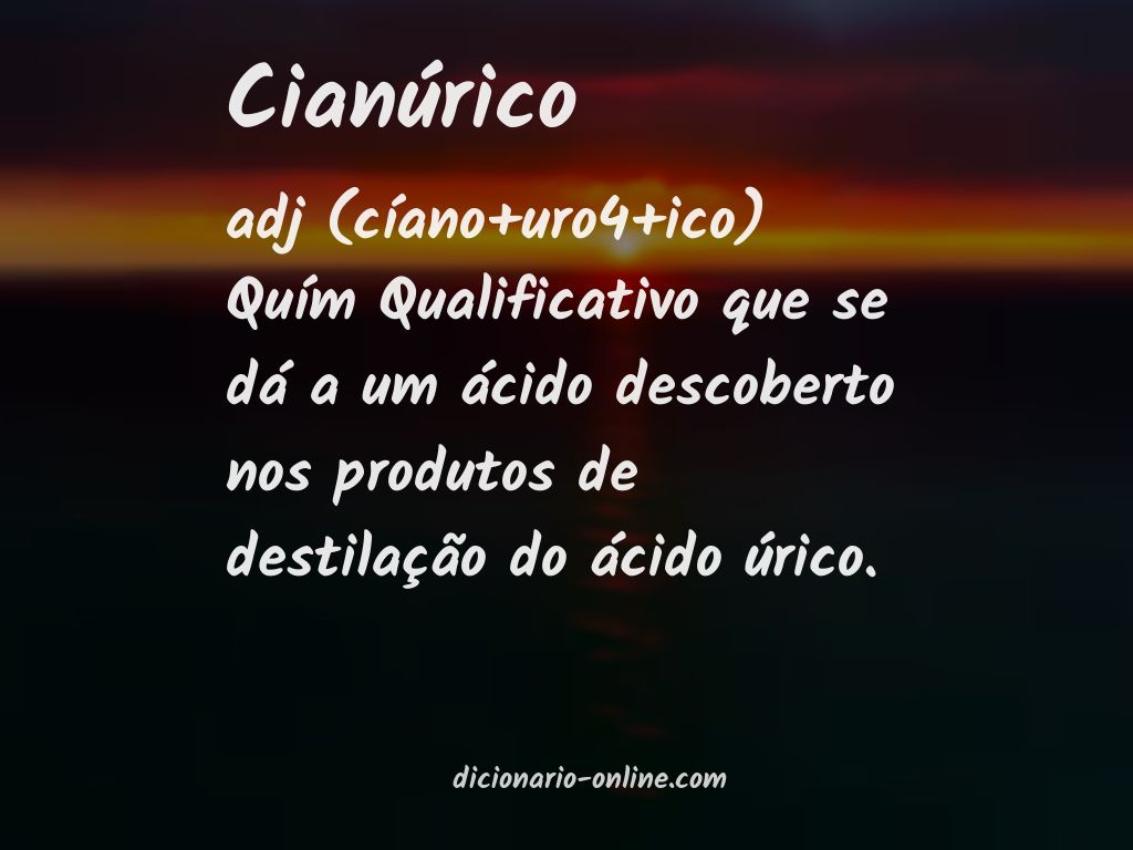 Significado de cianúrico