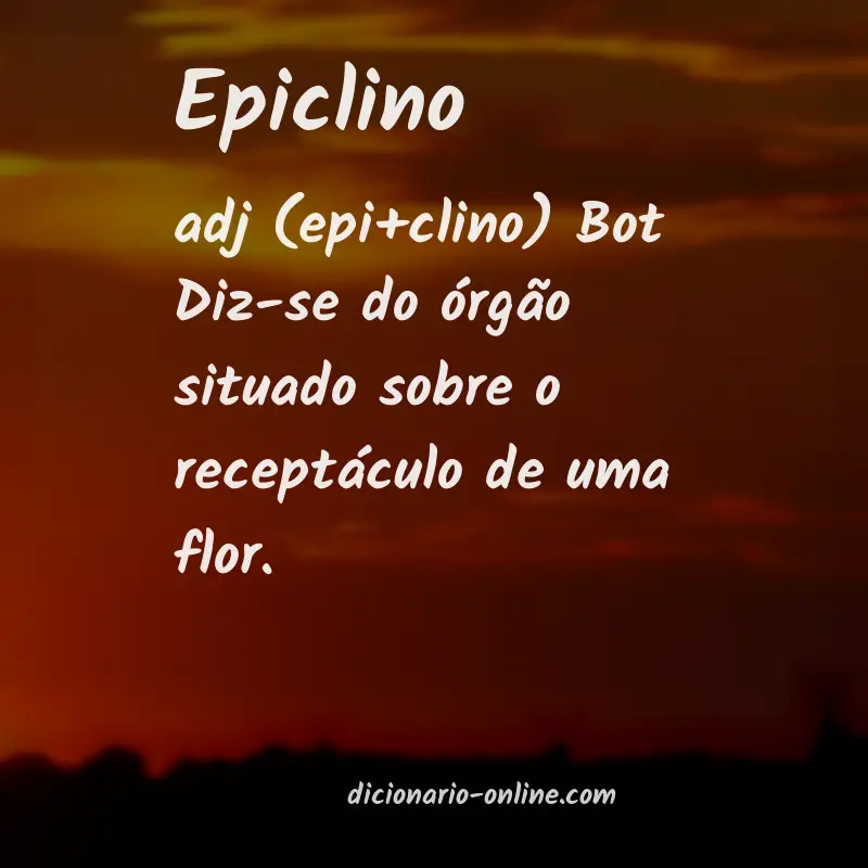 Significado de epiclino