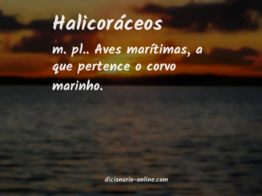 Significado de halicoráceos