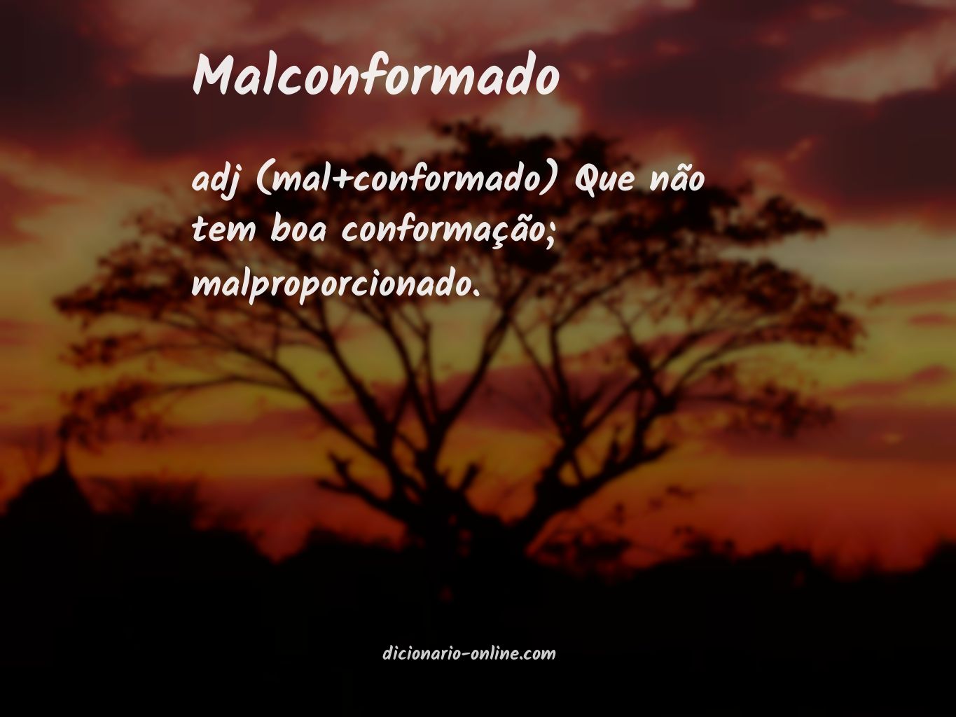 Significado de malconformado