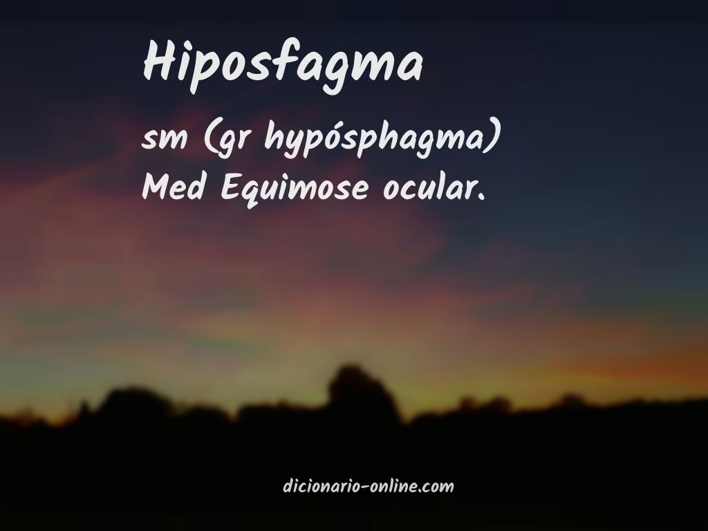 Significado de hiposfagma