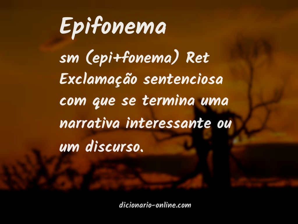 Significado de epifonema