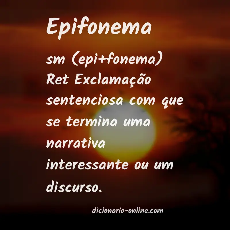 Significado de epifonema