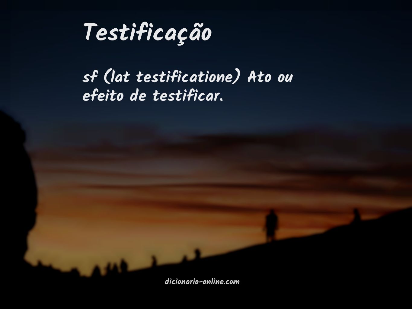 Significado de testificação