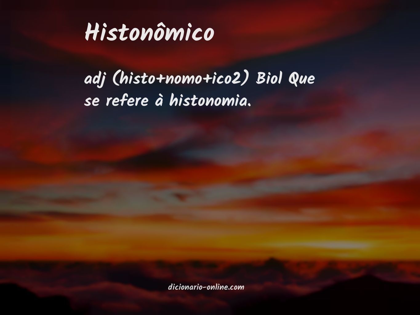 Significado de histonômico