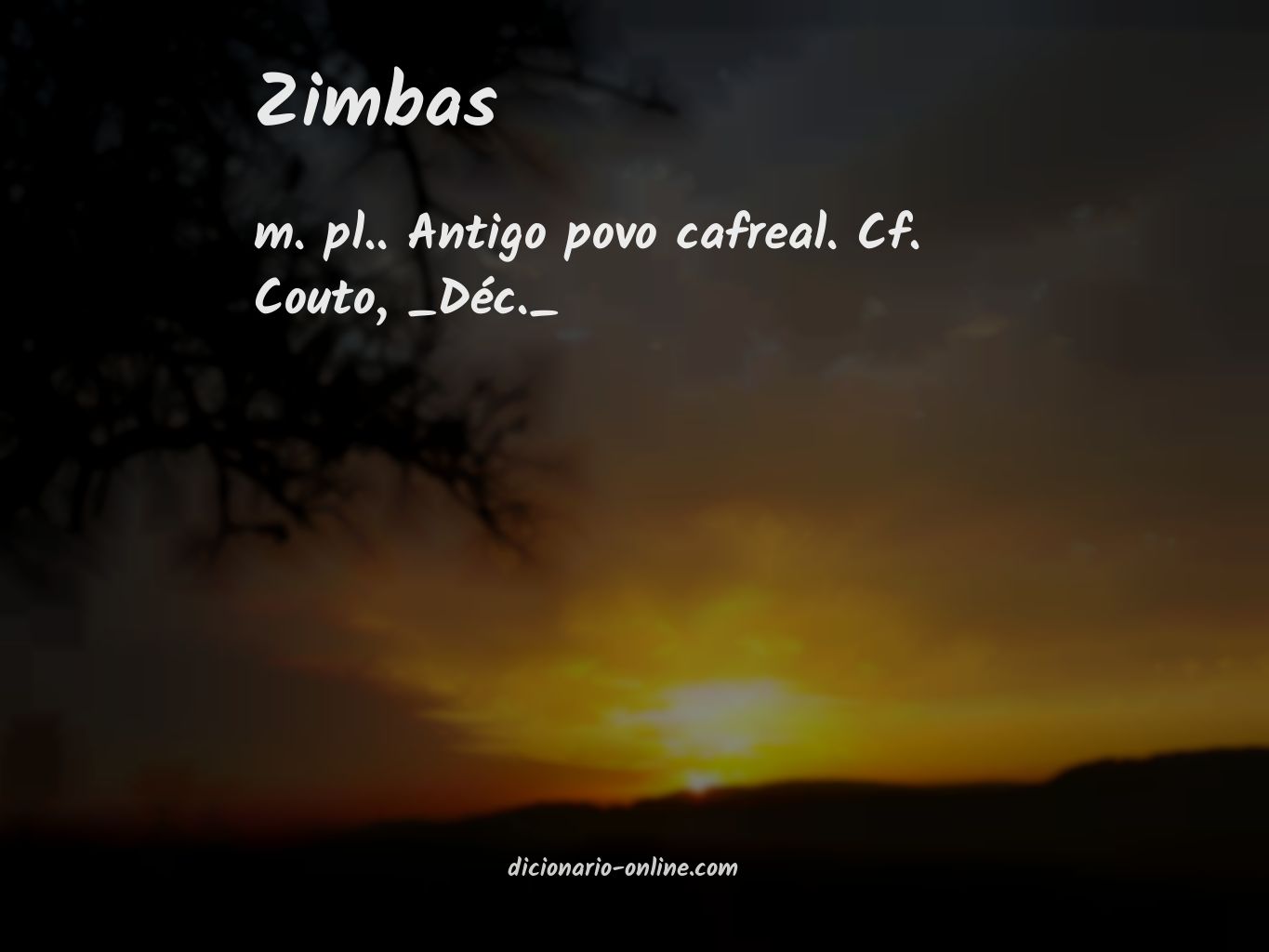 Significado de zimbas
