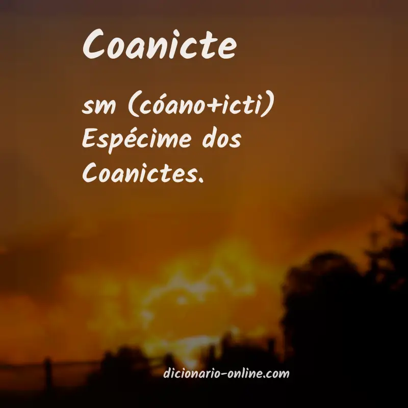 Significado de coanicte