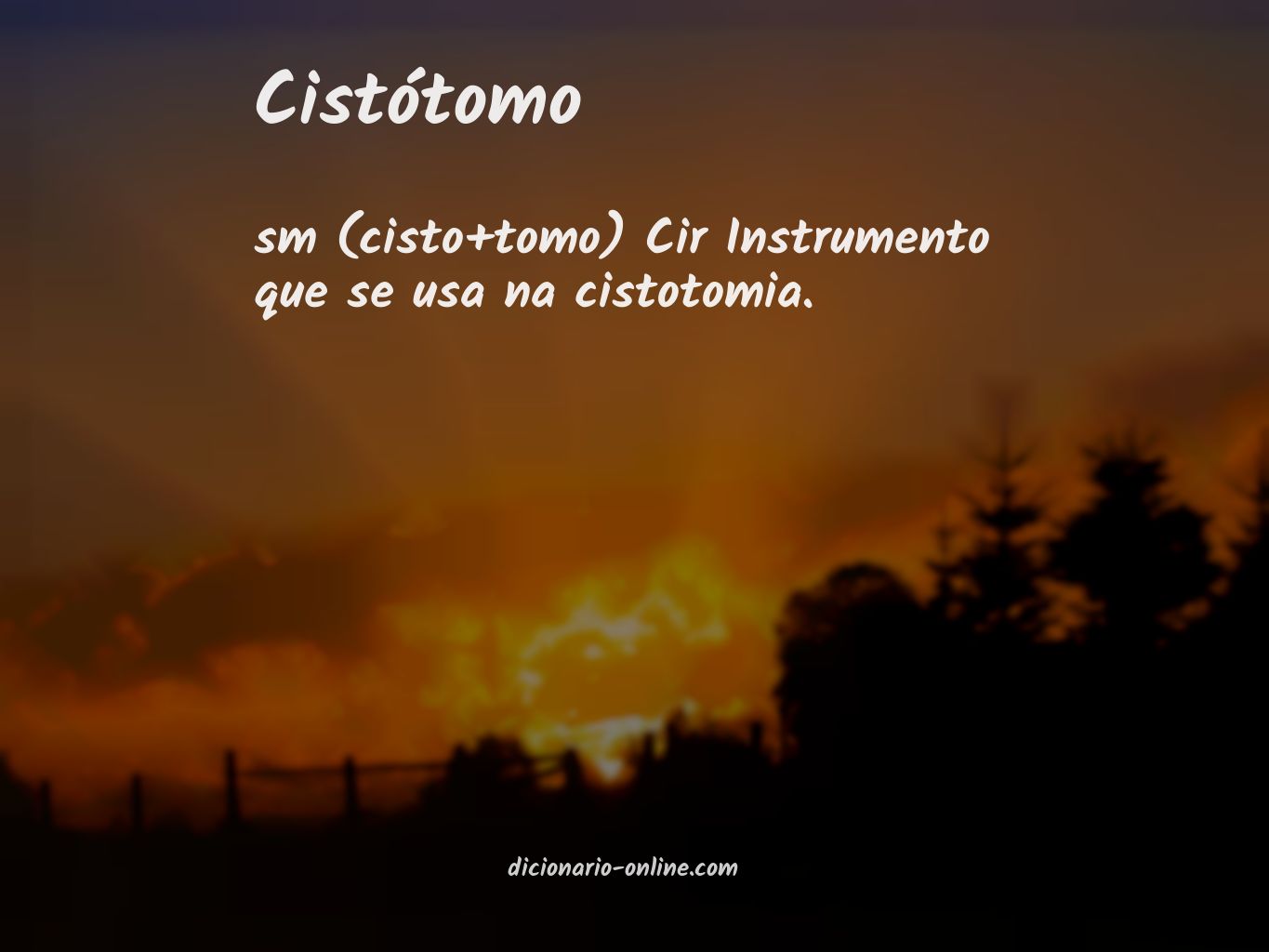 Significado de cistótomo